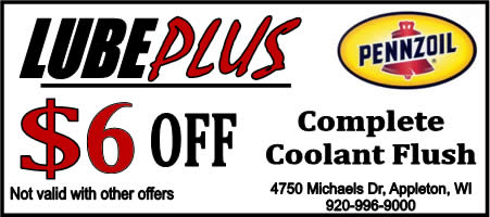 LubePlus 4 dollars off Complete Coolant Flush